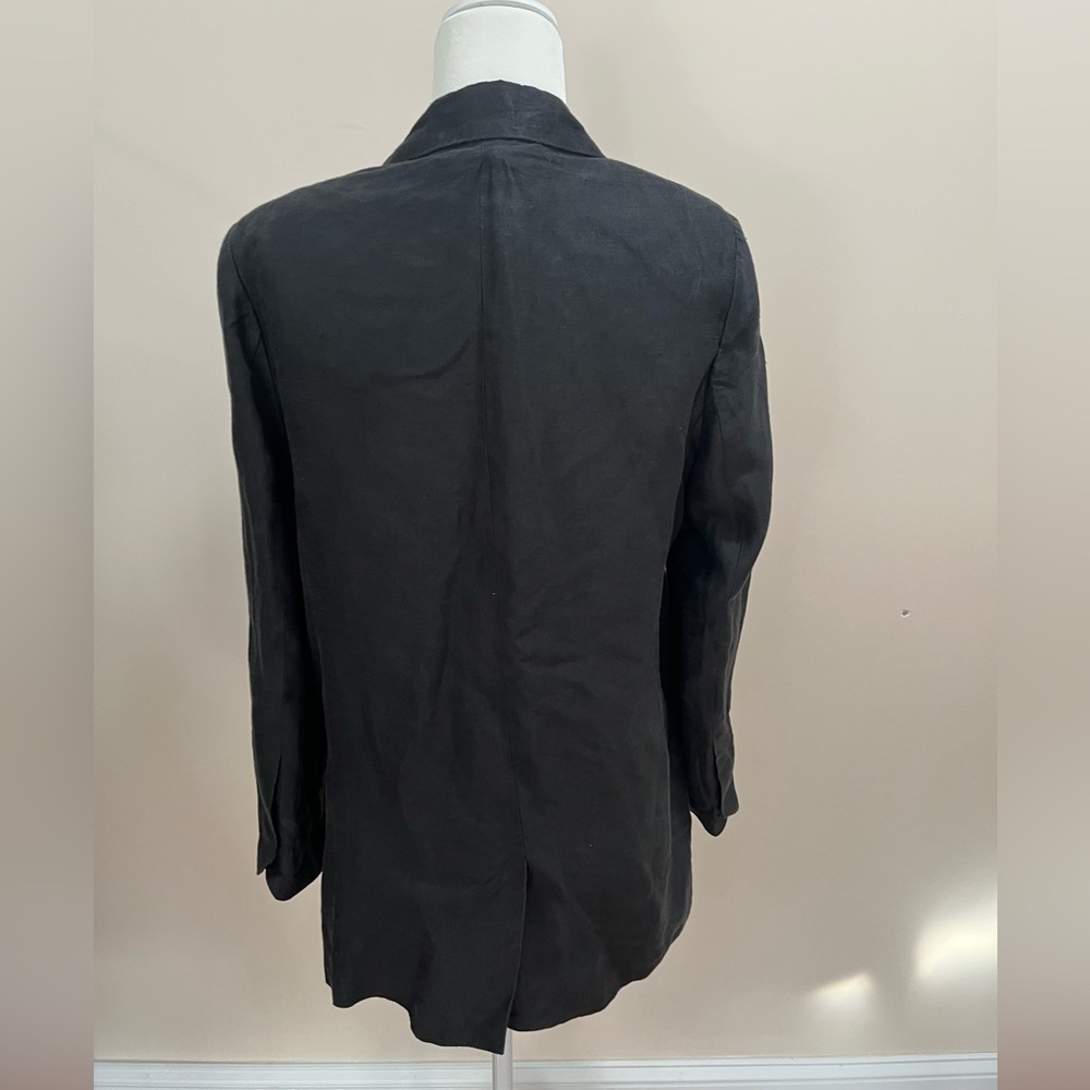 Zadig & Voltaire Black Linen Blend Art is Truth Viva Heart Strass Blazer 42 (XL) - Picture 5 of 10